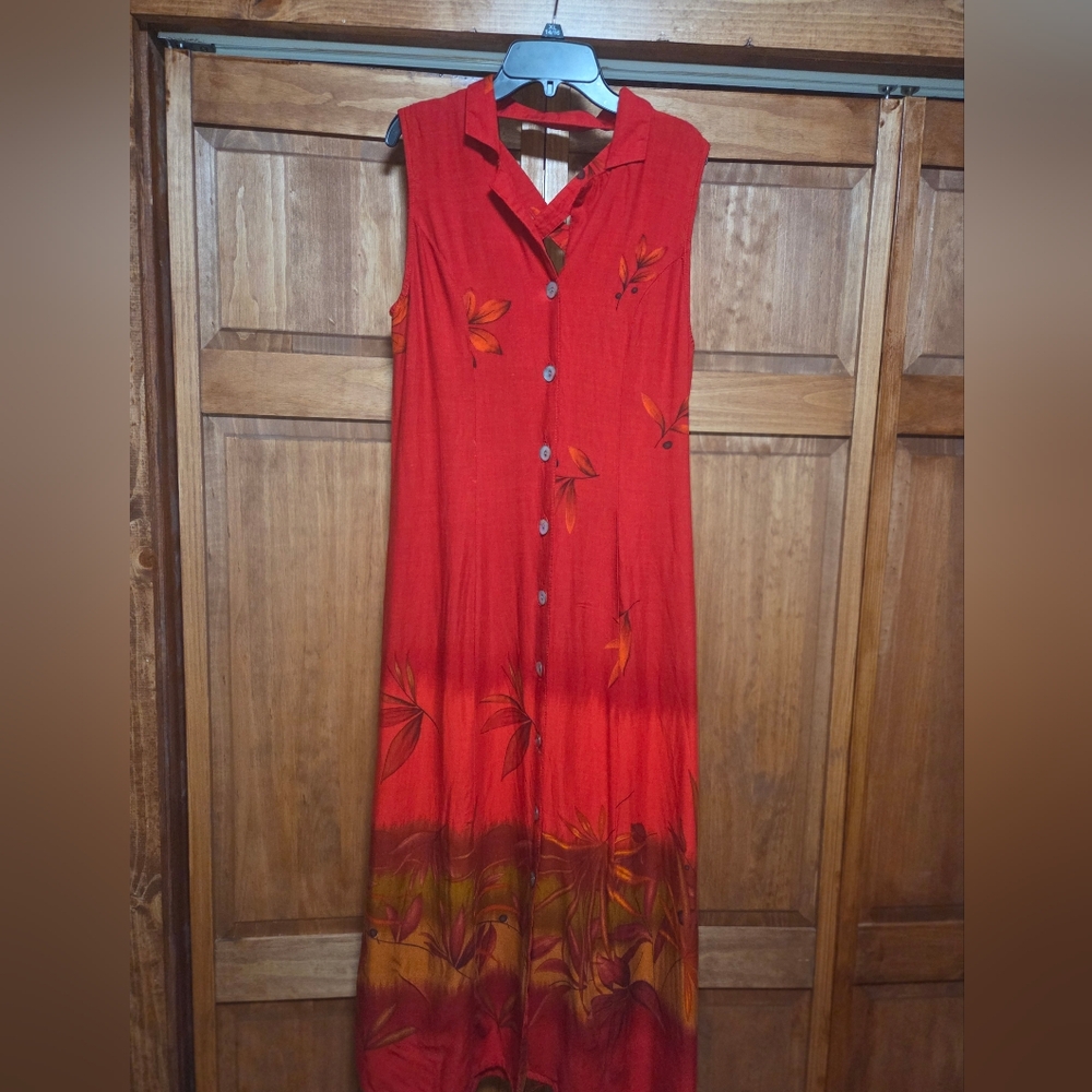 Elegant Red Sleeveless Dress